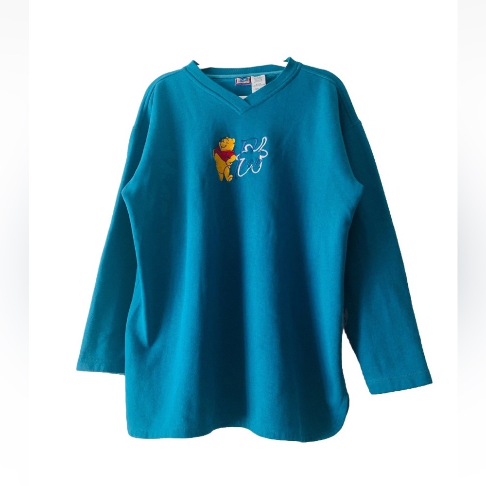 Disney Winnie The Pooh Embroidered Pullover Sweatshirt Women Size XL Novelty